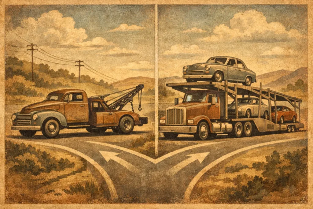 Towing Versus Vehicle Transport – What to Choose